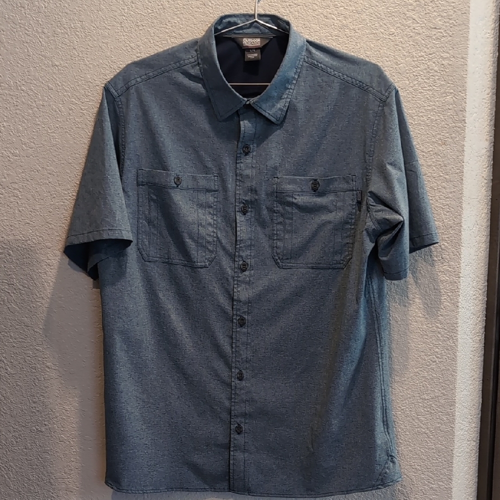 Like New. Outdoor Research Men's Blue Short Sleeve Shirt